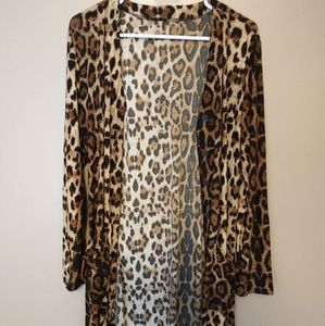 Large Cheetah Print Light weight Cardigan